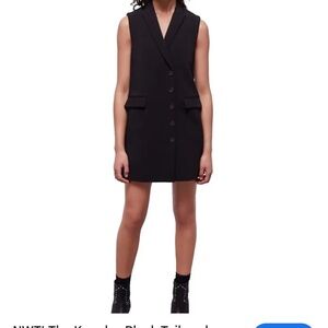The Kooples Black Single Breasted Vest Dress size 1 /US size 4 new w/ tags